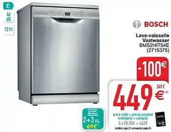 Bosch lave-vaisselle vaatwasser sms2hit54e