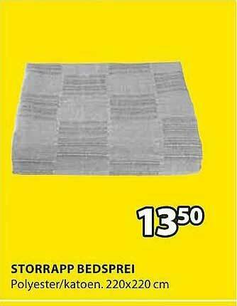 Jysk Storrapp Bedsprei aanbieding
