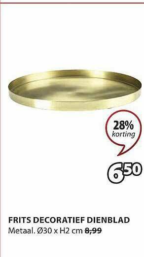 Jysk Frits Decoratief Dienblad aanbieding