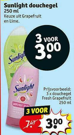 Kruidvat Sunlight Douchegel aanbieding