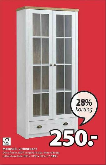 Jysk Markskel Vitrinekast aanbieding