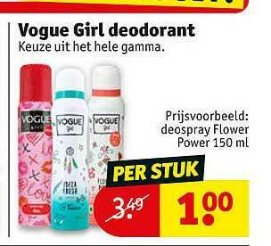 Kruidvat Vogue Girl Deodorant aanbieding