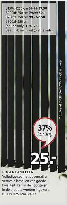 Jysk Rogen Lamellen aanbieding