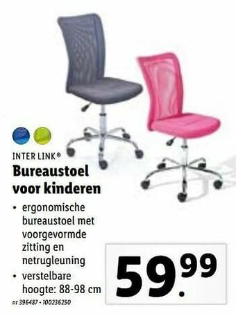 Lidl Bureaustoel voor kinderen aanbieding