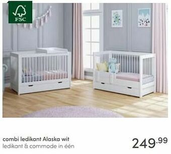 Baby & Tiener Combi ledikant alaska wit aanbieding