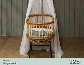 Baby & Tiener Rotan wieg classic aanbieding