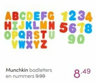 Baby & Tiener Munchkin badletters en nummers aanbieding