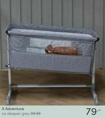 Baby & Tiener X adventure co sleeper grey aanbieding