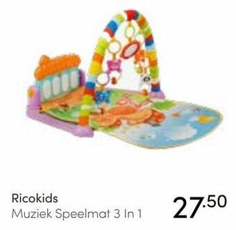 Baby & Tiener Ricokids muziek speelmat 3 in 1 aanbieding