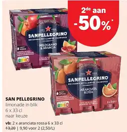 Spar SAN PELLEGRINO aranciata rossa 6 x 33 cl aanbieding