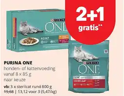 Spar PURINA ONE sterilcat rund 800 g aanbieding