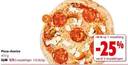 Colruyt Pizza chorizo 470 g aanbieding