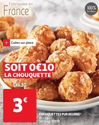 Auchan Chouquettes pur Beurre 30x8g aanbieding