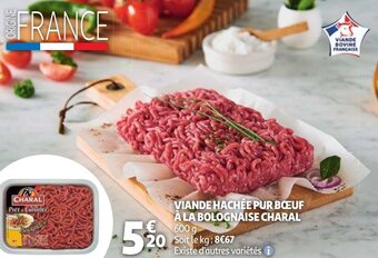 Viande Hachee pur Boeuf A La Bolognaise Charal 600g