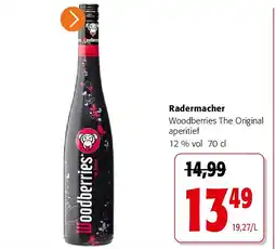 Colruyt Radermacher Woodberries The Original aperitief 12 % vol 70 cl aanbieding
