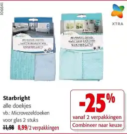 Colruyt Starbright Microvezeldoeken voor glas 2 stuks aanbieding