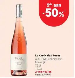 Spar La Croix des Roses AOC Tavel Rhône rosé Frankrijk 75 cl aanbieding