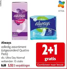 Colruyt Always Ultra Day Normal verbanden 15 stuks aanbieding
