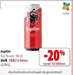 Colruyt Jupiler 5,2 % vol 50 cl aanbieding
