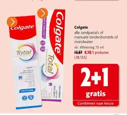 Colruyt Colgate Whitening 75 ml aanbieding