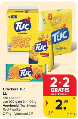 Carrefour Crackers Tuc LU aanbieding