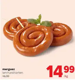 Spar merguez lam/rund/varken aanbieding