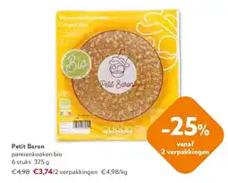 OKay Petit Baron pannenkoeken bio 6 stuks 375 g aanbieding