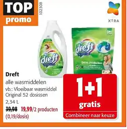 Colruyt Dreft Vloeibaar wasmiddel Original 52 dosissen aanbieding