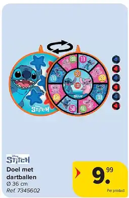 Carrefour Doel met dartballen aanbieding