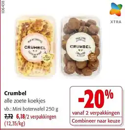 Colruyt Crumbel Mini boterwafel 250 g aanbieding