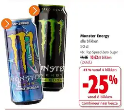 Colruyt Monster Energy Top Speed Zero Sugar aanbieding
