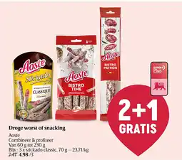 Delhaize Droge worst of snacking aanbieding