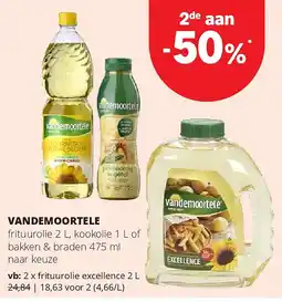 Spar VANDEMOORTELE frituurolie excellence 2 L aanbieding