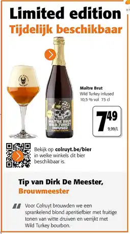 Colruyt Maître Brut Wild Turkey Infused 10,5 % vol 75 cl aanbieding