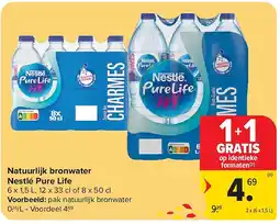 Carrefour Natuurlijk bronwater Nestlé Pure Life aanbieding