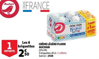 Auchan Creme Legere Fluide aanbieding