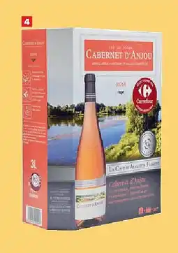 Carrefour Frankrijk Loire La Cave d’Augustin Florent Cabernet d’Anjou aanbieding
