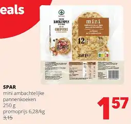 Spar SPAR mini ambachtelijke pannenkoeken 250 g aanbieding