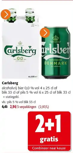 Colruyt Carlsberg pils 5 % vol blik 33 cl aanbieding