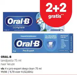 Spar ORAL-B pro-expert deep clean 75 ml aanbieding