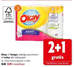 Colruyt Okay huishoudpapier 3 rollen aanbieding