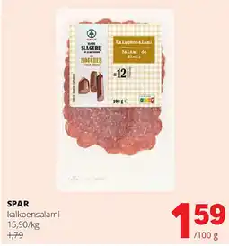 Spar SPAR kalkoensalami aanbieding
