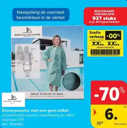 Carrefour Zomerponcho met een geel etiket aanbieding
