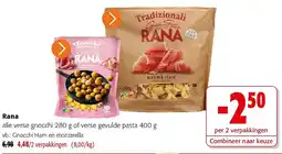 Colruyt Rana Gnocchi Ham en mozzarella aanbieding
