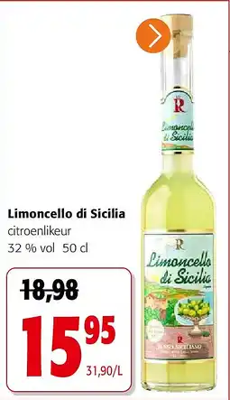 Colruyt Limoncello di Sicilia citroenlikeur 32 % vol 50 cl aanbieding
