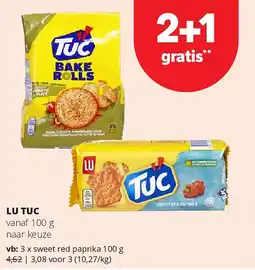 Spar LU TUC sweet red paprika 100 g aanbieding