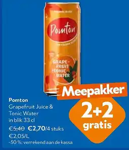 OKay Pomton Grapefruit Juice & Tonic Water in blik 33 cl aanbieding