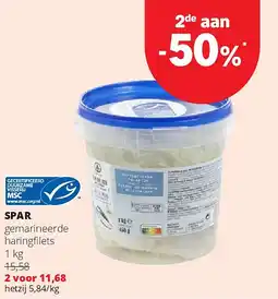Spar SPAR gemarineerde haringfilets 1 kg aanbieding