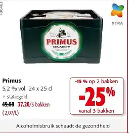 Colruyt Primus 5,2 % vol 24 x 25 cl aanbieding