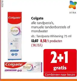 Colruyt Colgate Tandpasta Whitening 75 ml aanbieding
